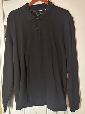 Club Room Men’s Long Sleeve Black Polo